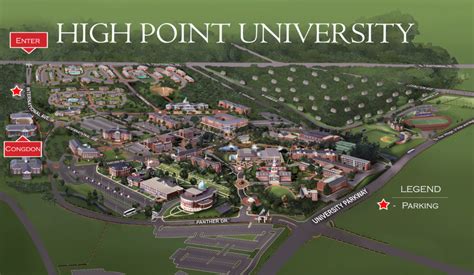 high point university campus map